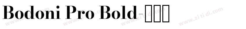 Bodoni Pro Bold字体转换